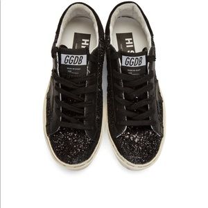 Hi star black glitter golden goose